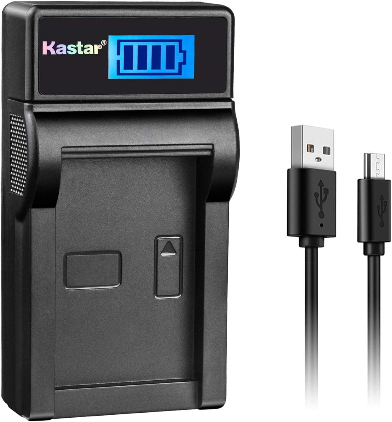 Kastar LCD Slim USB Charger for Sony NP-FW50 and Alpha 7 7R 7R II 7S a7R a7S a7R II a5000 a5100 a6000 a6300 NEX-7 SLT-A37 DSC-RX10 DSC-RX10 II III 7SM2 ILCE-7R 7S QX1 5100 6000, VG-C1EM VG-C2EM Grip