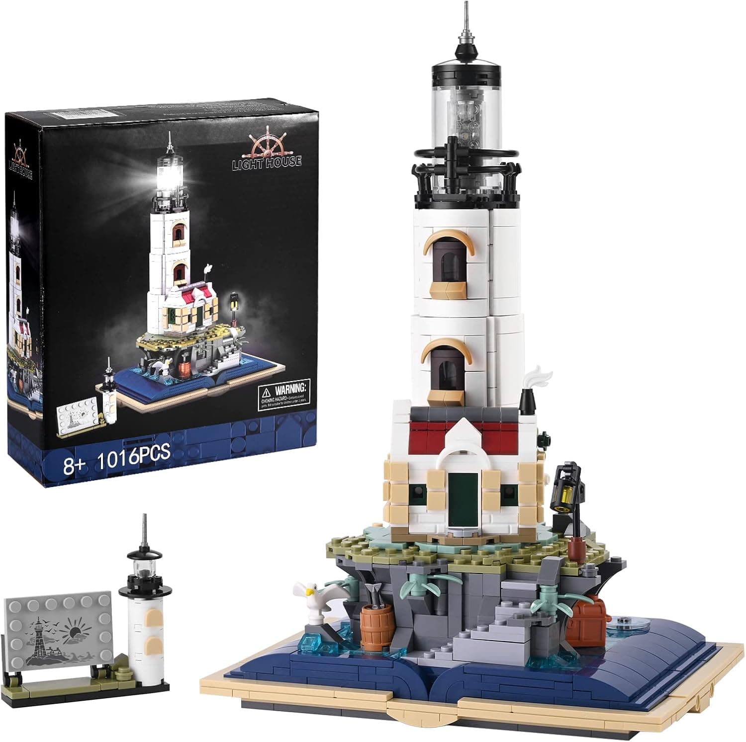 YOIFOY Ideas Lighthouse Building Sets with Glowing Rotating Lighting for Kids and Adults to Build and Collect, STEM Gifts for Boys and Girls Ages 8+(1016 Pieces),New in 2023