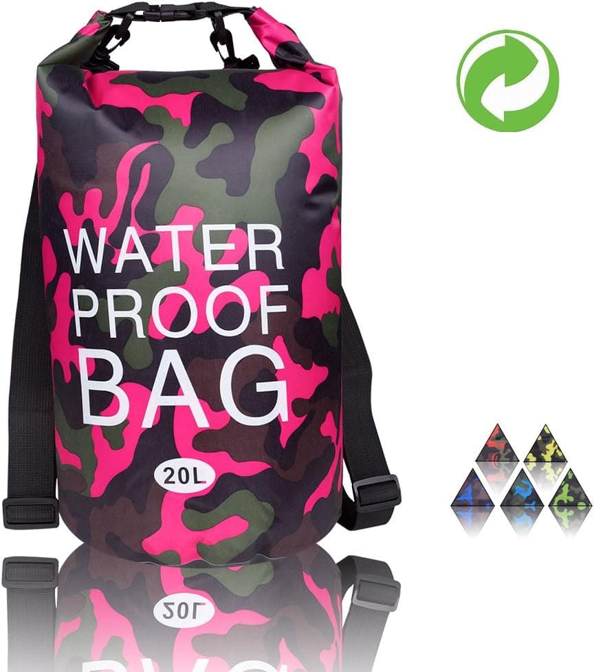 Dodove Waterproof bag,Camouflage Dry Bag Camo Compression Sack 5L/10L/20L for Boating, Camping, Kayaking, Beach, Rafting, Hiking and Fishing