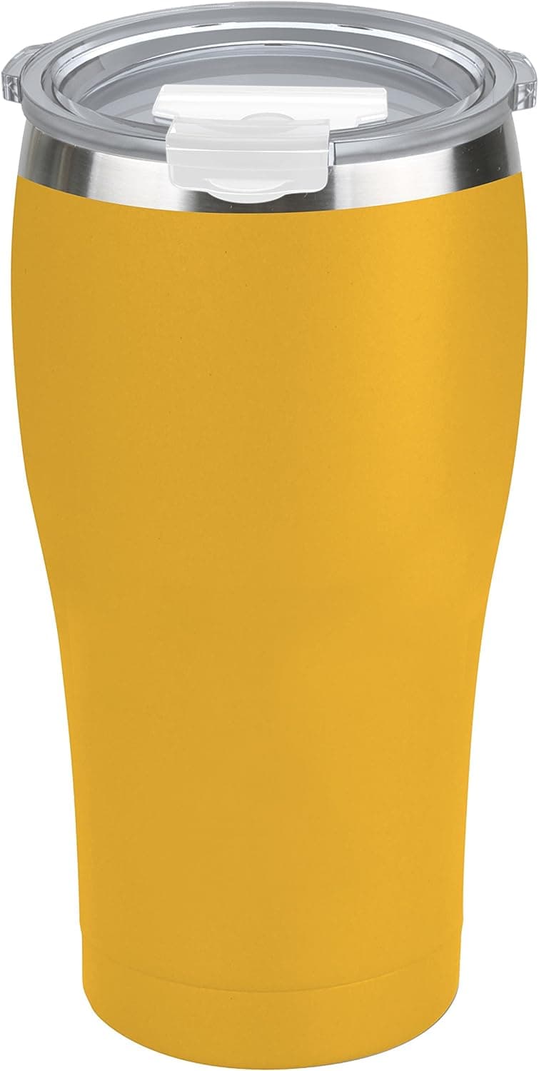 Tahoe Trails 16 oz Stainless Steel Tumbler Vacuum Insulated Double Wall Travel Cup With Lid, Mango 66-235-1002