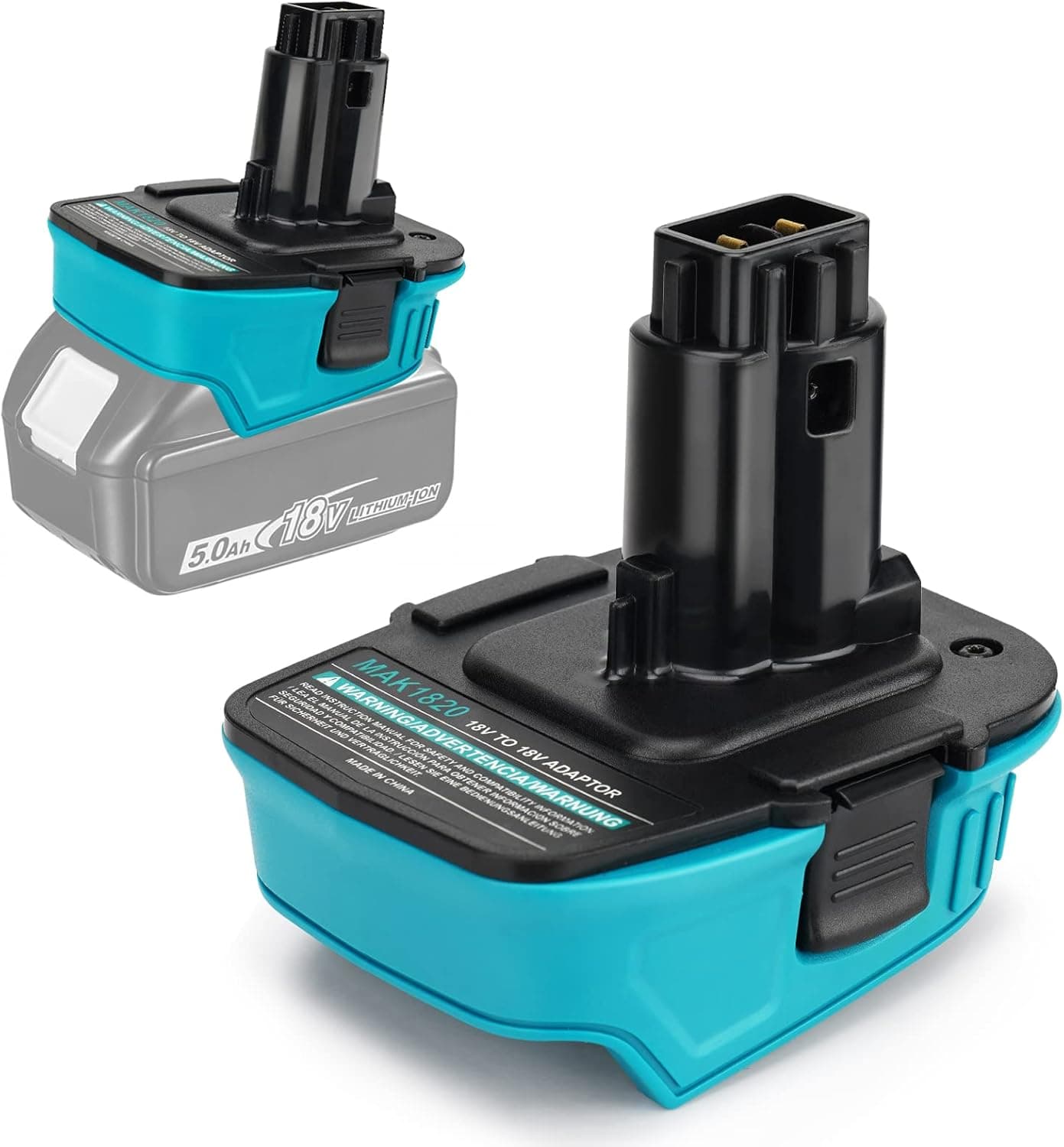 Battery Adapter for Makita DCA1820 18V Compatible with Makita Lithium Battery to DeWalt CA1820 18V DC9180 DC9096 Tool Use