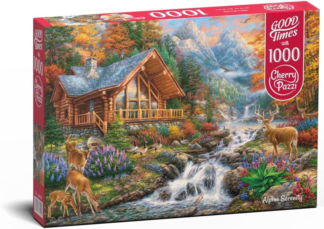CherryPazzi Alpine Serenity 1000 Pieces Premium Jigsaw Puzzle - High Definition with Vibrant Colors for Adults and Teens, Modern Art Unique Gift, Challenging 1000 Pieces Puzzles 27.6" x 19.7"