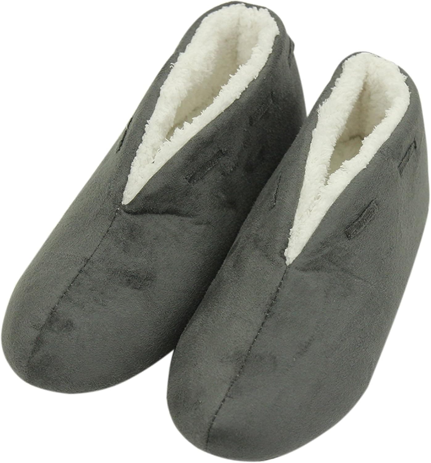 Forfoot Women's Home Slippers Casual Soft Plush Anti-Slip Indoor Short Slipper Booties Gray Women Slippers Size Large