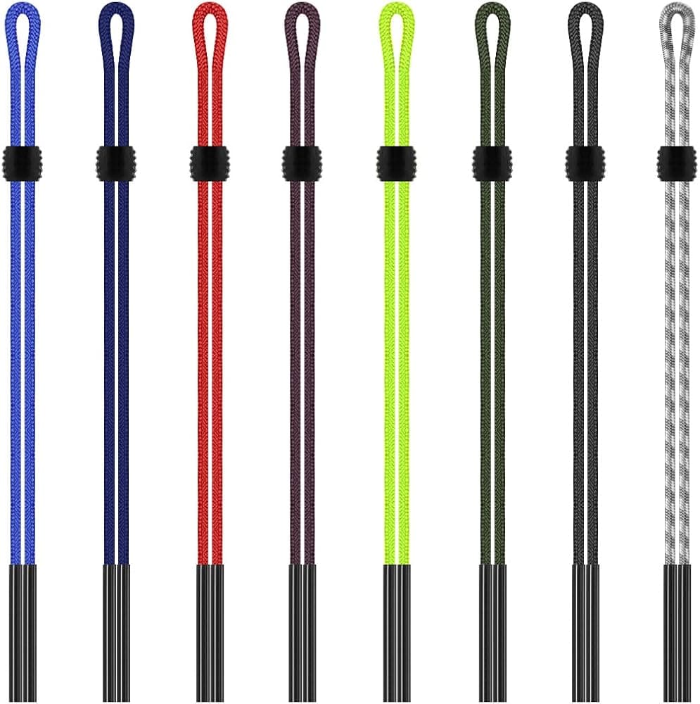 8 Pcs Sunglass Holder Strap, SENHAI Multi-Color Adjustable Securely Neck Cord String Eyeglasses Retainer for Sports and Outdoor Activities-Kid, Men, Women