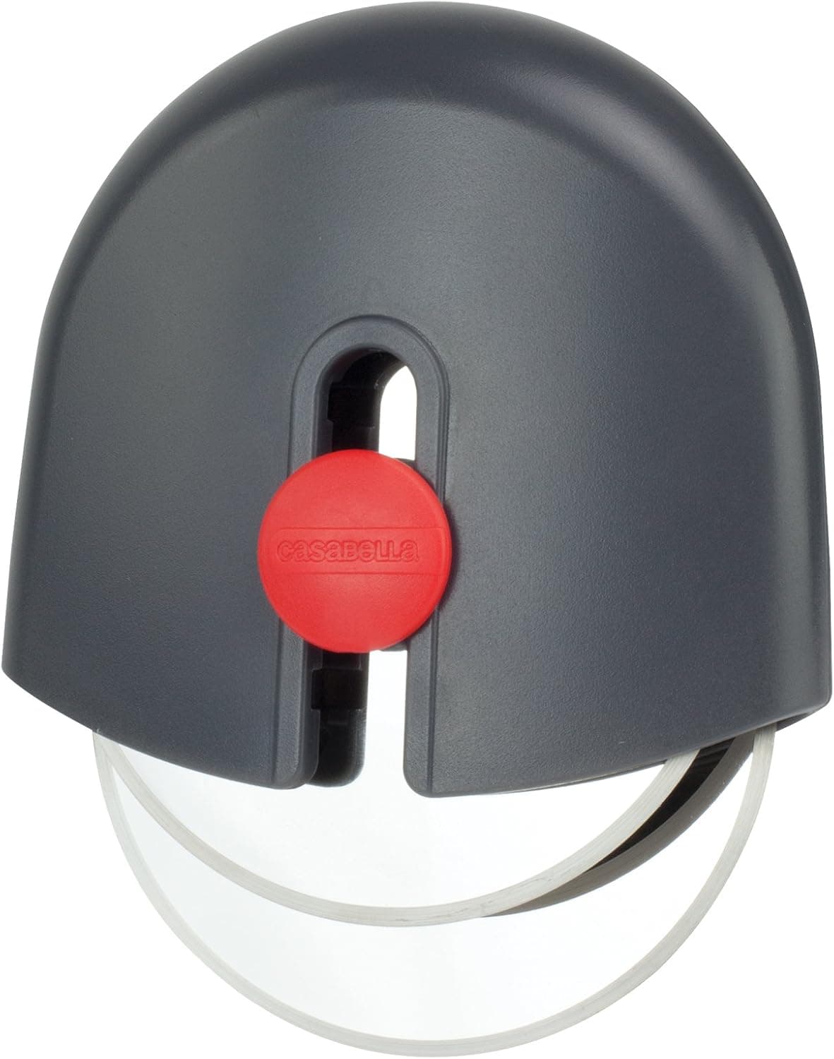 Casabella Cut 'n Slice Pizza Cutter, Dark Grey/Red