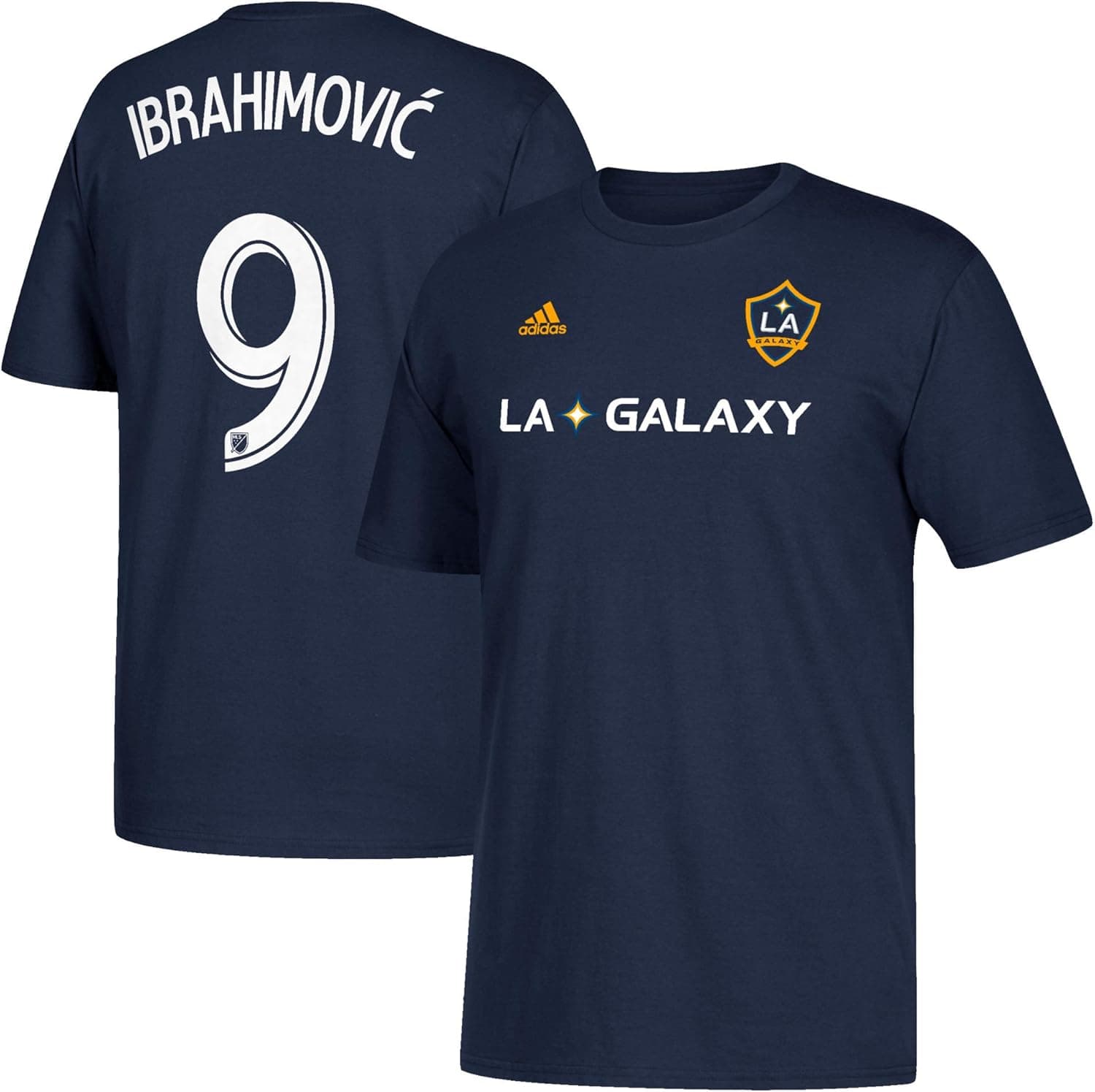 adidas Zlatan Ibrahimovic LA Galaxy #9 Youth Player T-Shirt Navy