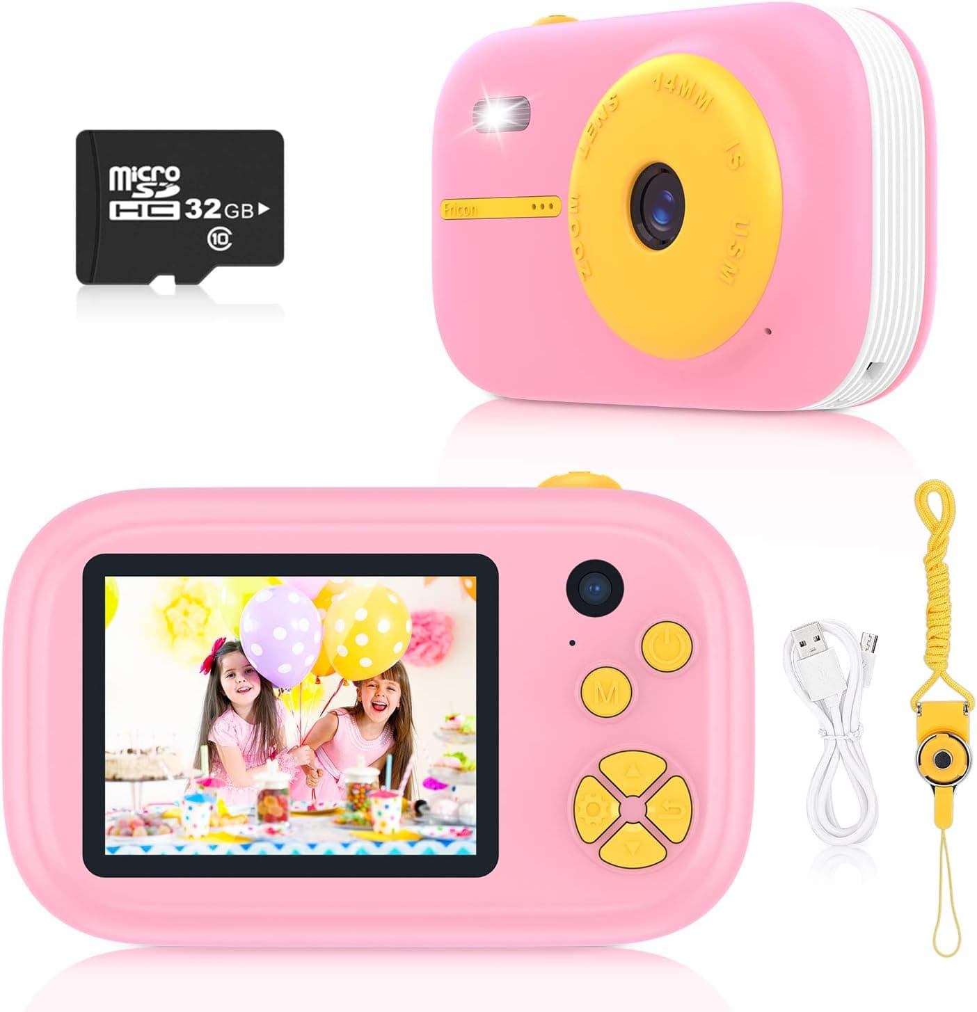Christmas Stocking Stuffers Gifts Pink Camera Toys for Girls 3 4 5 6 7 Year Old Birthday Gifts for Ages 8-10 Girl Boy Digital Mini Cameras Learning Toy for Kids 10-12 STEM Educational Gift