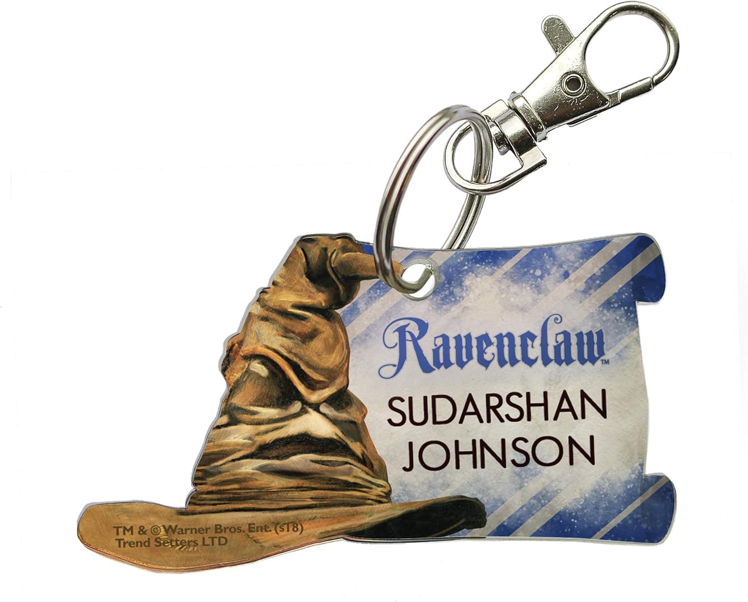 Trend Setters Harry Potter Keychain - PERSONALIZED House Stripes- Fused Image Offically Licensed
