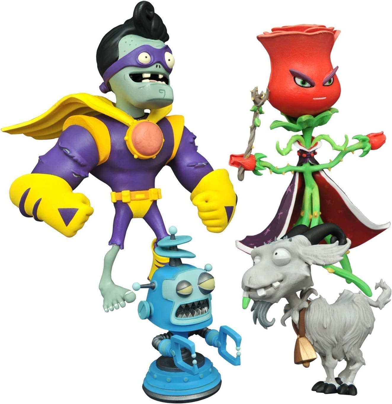 Diamond Select Toys Plants vs. Zombies: Rose vs. Captain Brainz Select Action Figure (2 Pack)