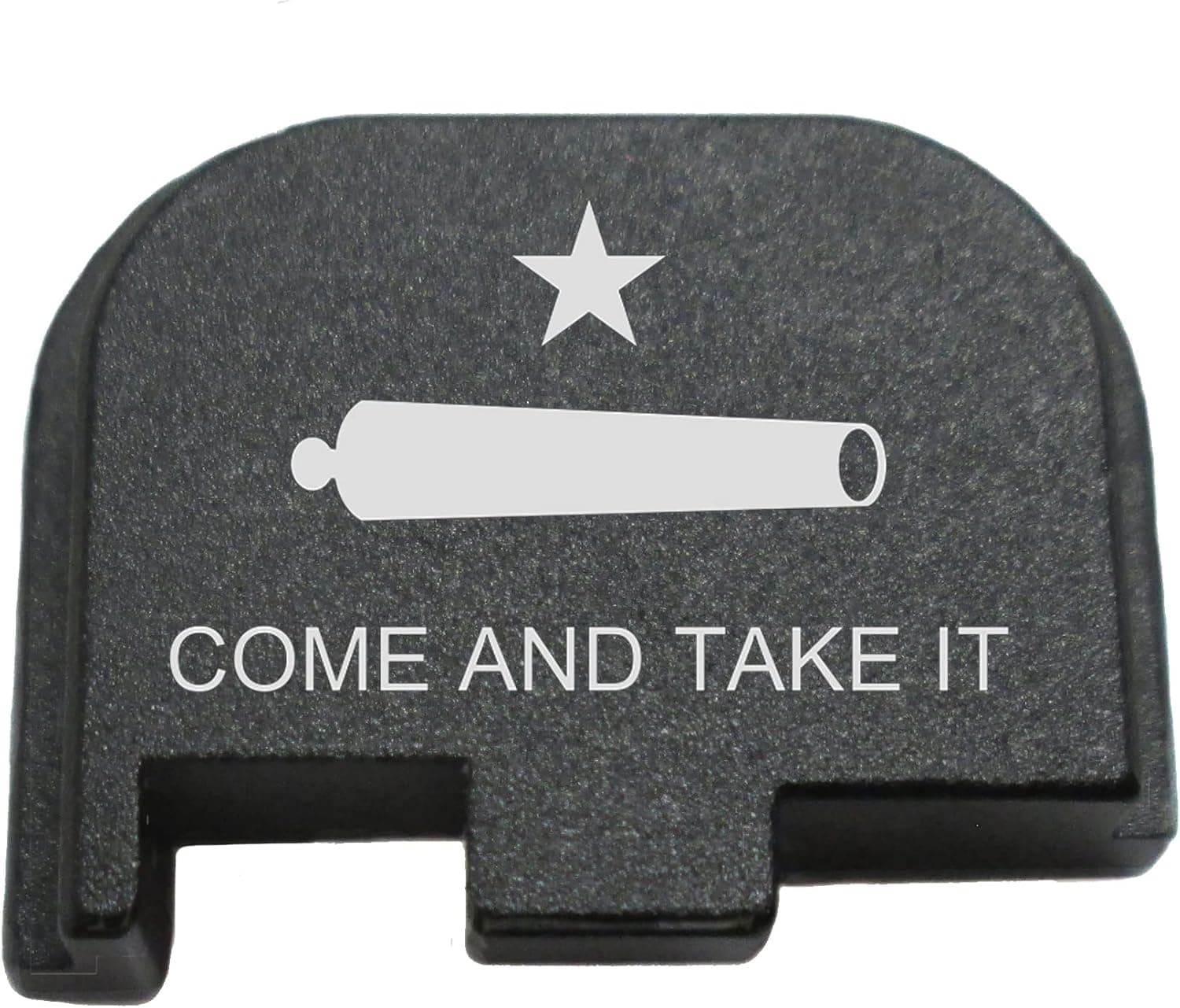 BASTION Laser Engraved Butt Plate, Rear Slide Cover Back Plate for Glock G43, G43X, and G48 9mm ONLY - Come and TAKE IT