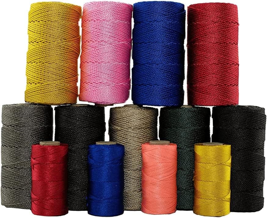 Rosary Twine (#9 or #36) - SGT KNOTS - 3 Strand Twisted Nylon Crafting Twine Made for Rosaries - Easy to Work with, Soft, Even Consistency, Holds Knots - for Classes, Crafts, DIY (486 ft - 500 ft) (Red, #36 - 486 feet)