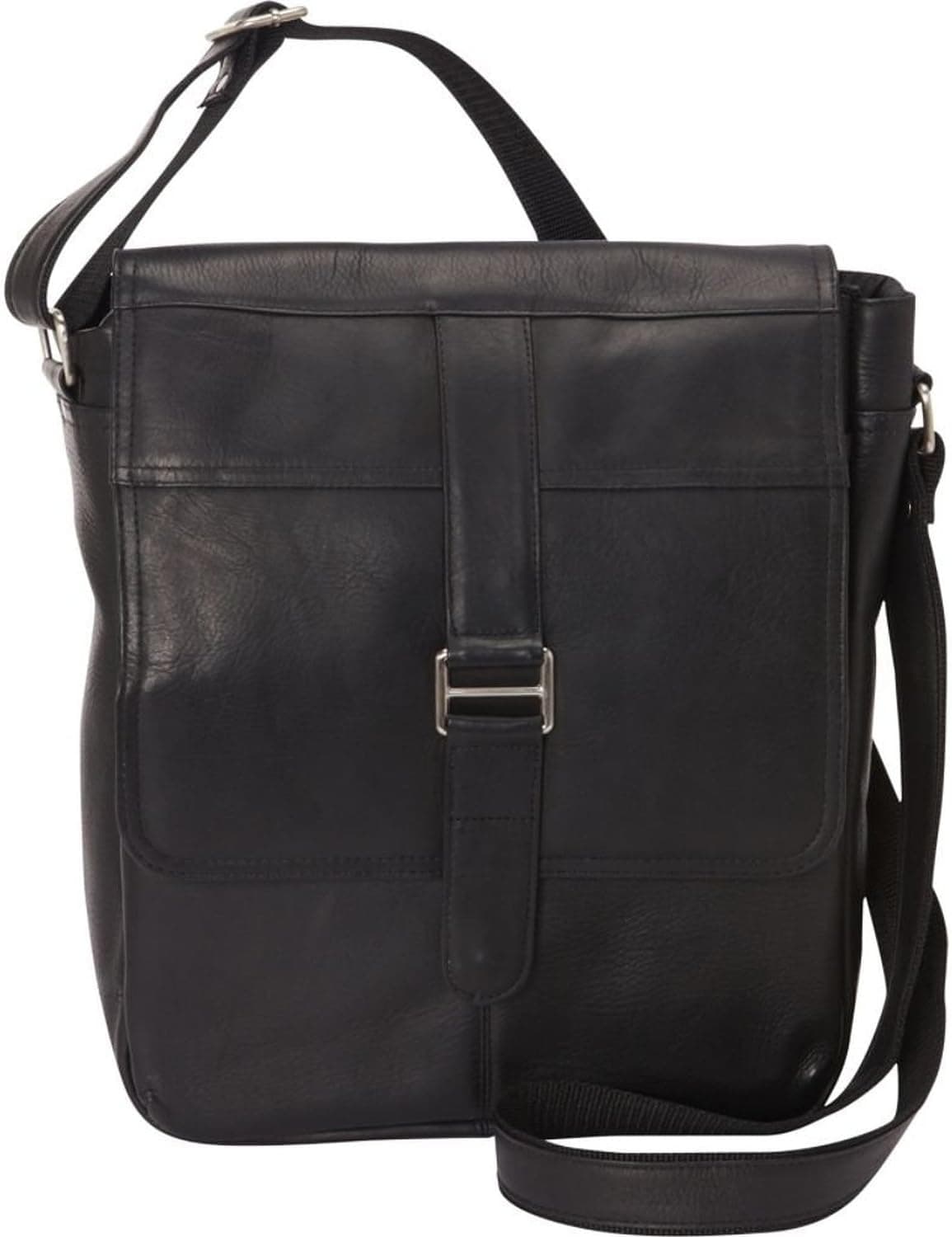 David King & Co. Small Vertical Messenger, Black, One Size