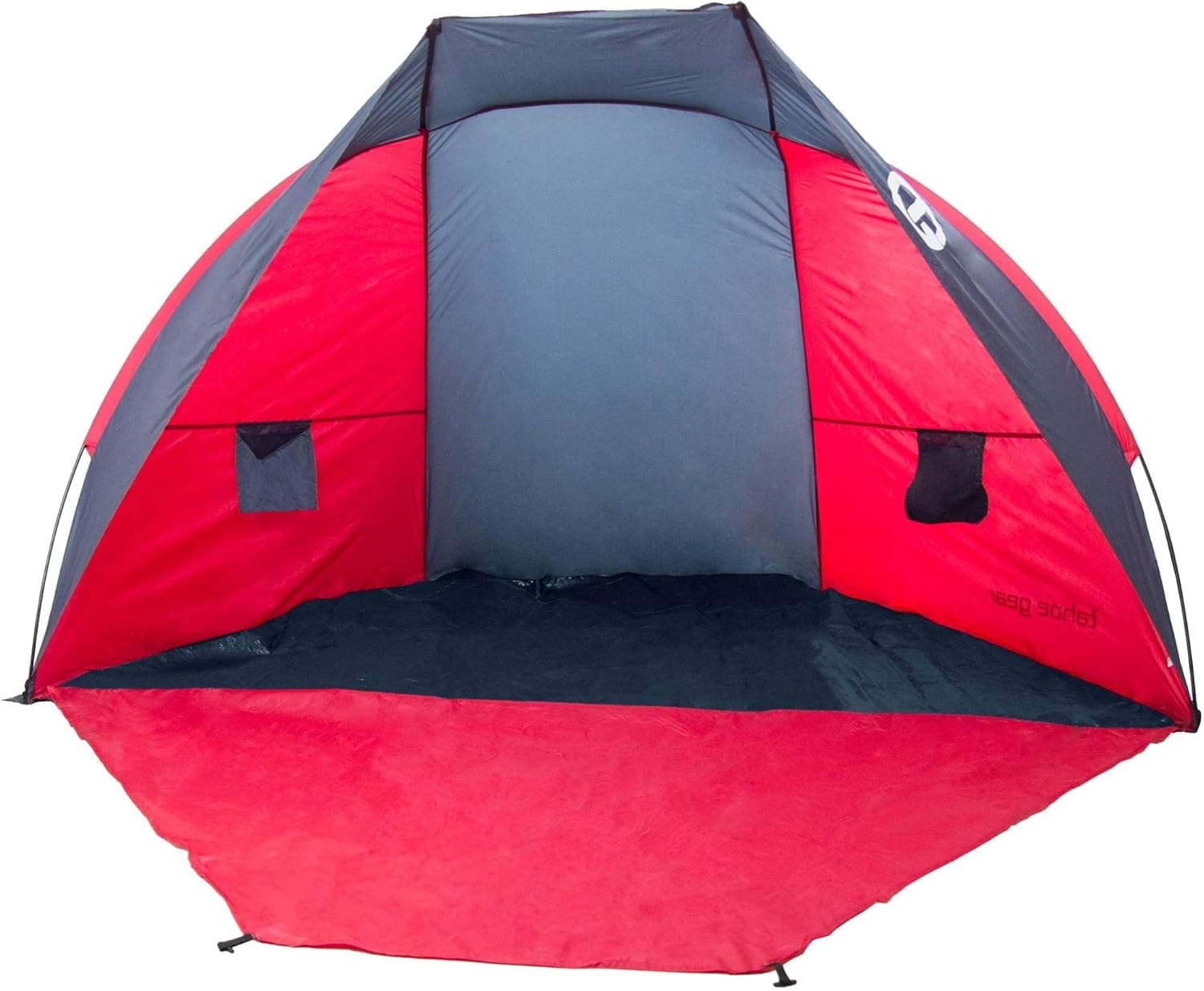 Tahoe Gear Cruz Bay Polyester Summer Sun Shelter and Beach Shade Tent Canopy, withstands Light Rain and Winds up to 25 Miles per Hour, Coral Red