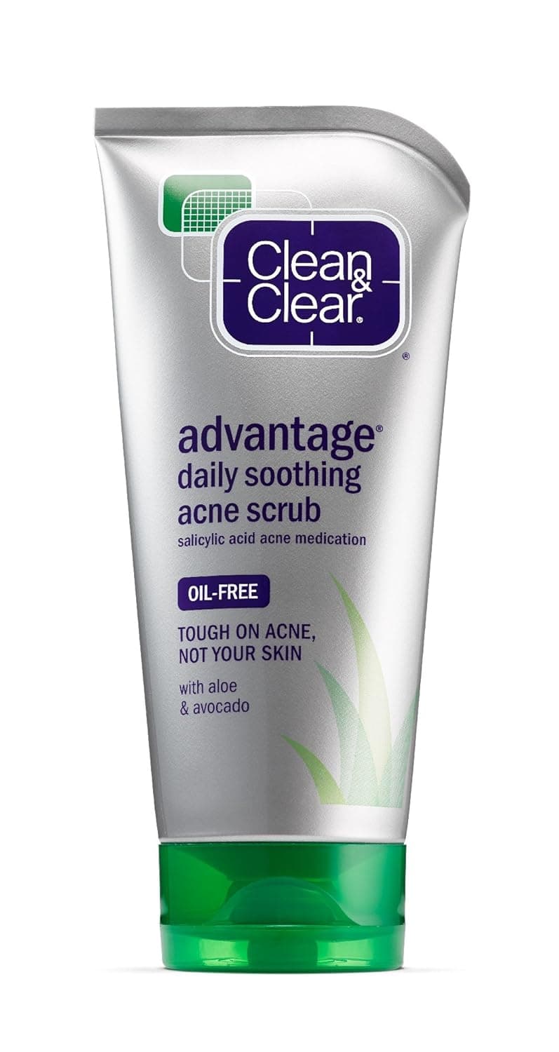 Clean & Clear Advantage Daily Soothing Acne Scrub Oil Free Aloe & Avocado