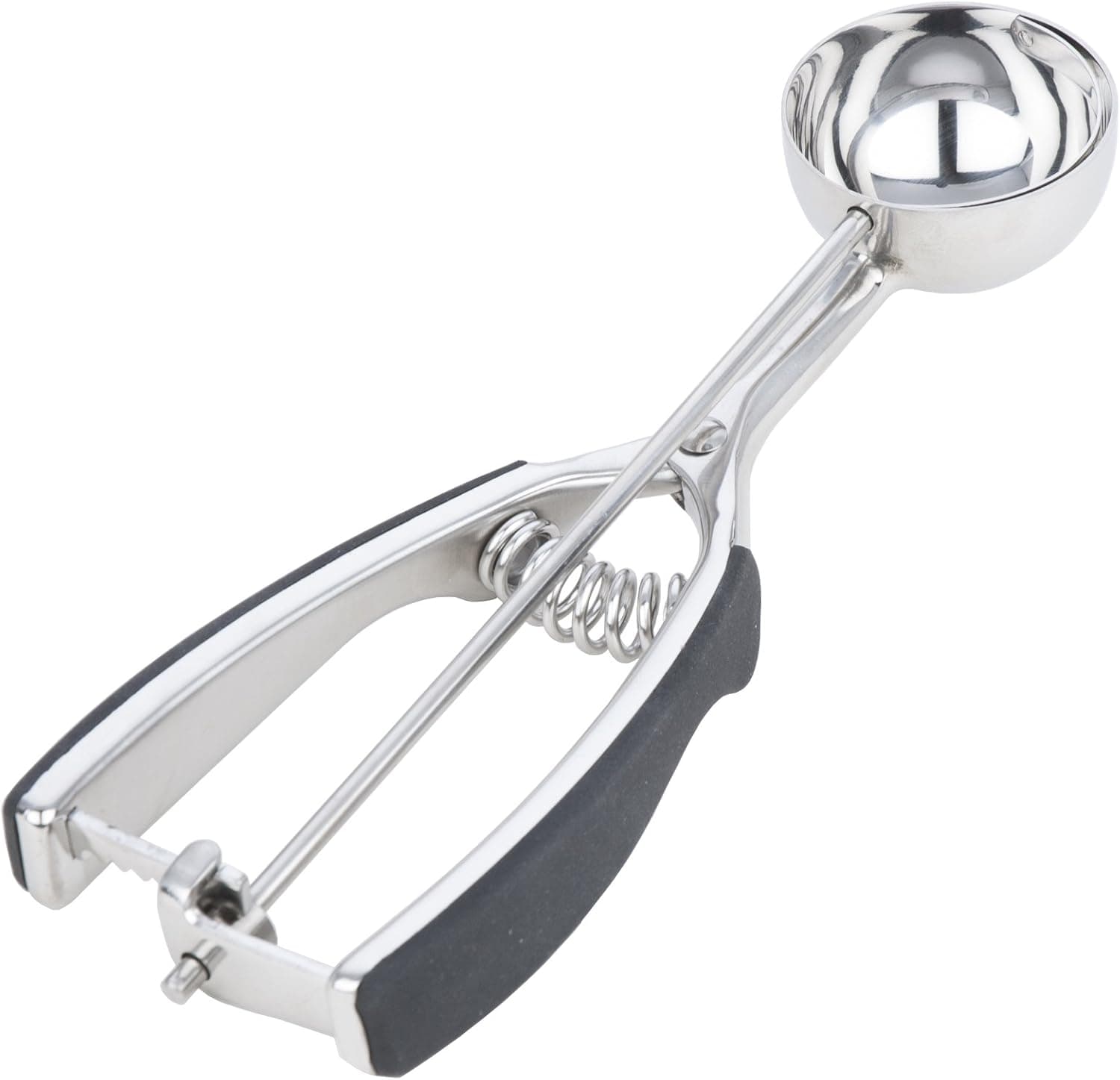 MIU France Stainless Steel No.24 Portion Scoop with Soft Grip Handle, 1-1/2-Ounce