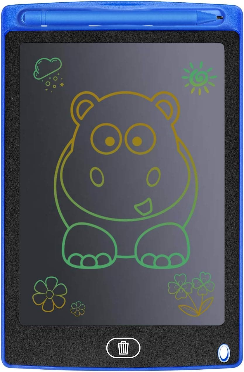 LCD Writing Tablet, 8.5 inch Colorful Screen Doodle Board, Writing Drawing Pads for Kids Adults Home School Office, Blue