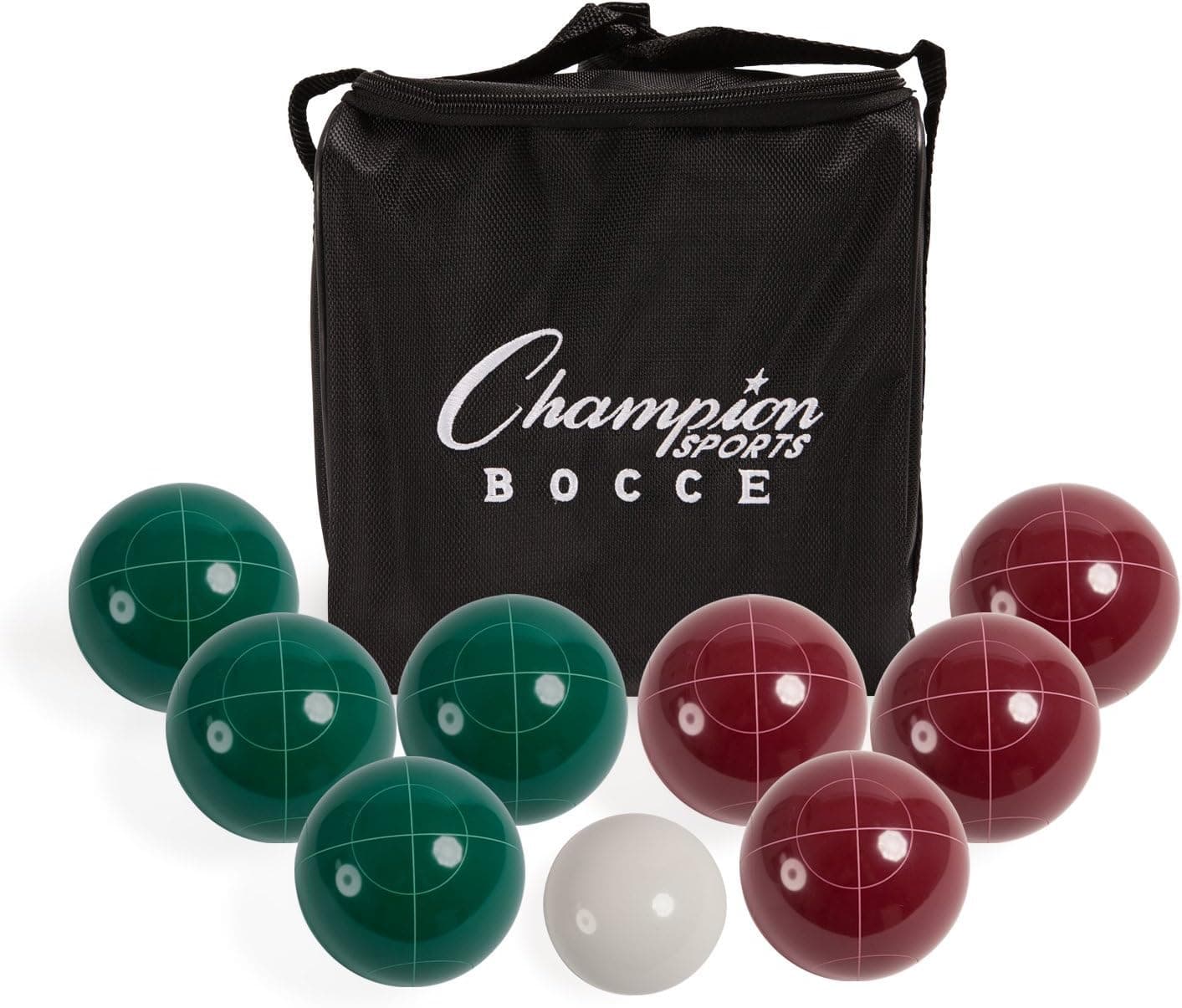 Champion Sports Bocce Ball Set: Tournament Series Classic Family, Party and Lawn Game