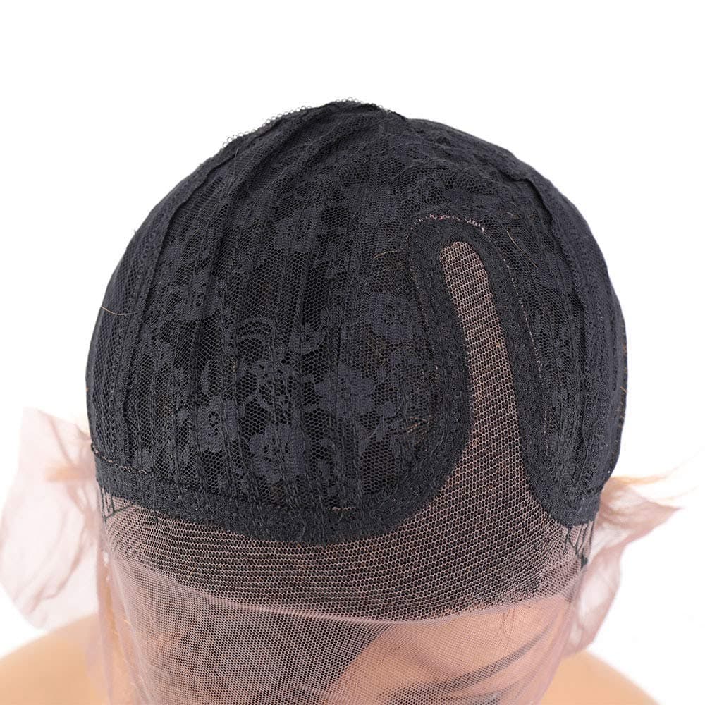 GZAmber Lace frontal T Part closure Wigs Short Human Hair Wigs Short Pixie Cut Wigs Side Bangs Short Wigs for Black Women Short Hairstyles Haircuts Wigs (Side Bangs Cut) (curl ot27)