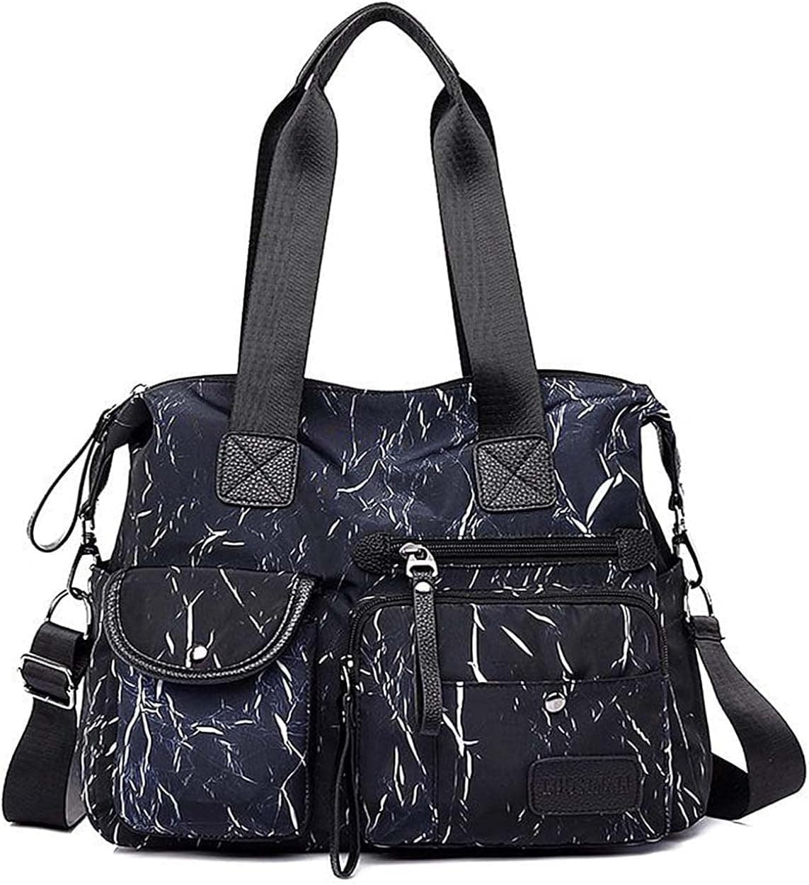 Women Utility Tote Bag Teacher Purses and Handbags for Nurses Waterproof Nylon Multi Pocket Shoulder Bags Work Bag Tote