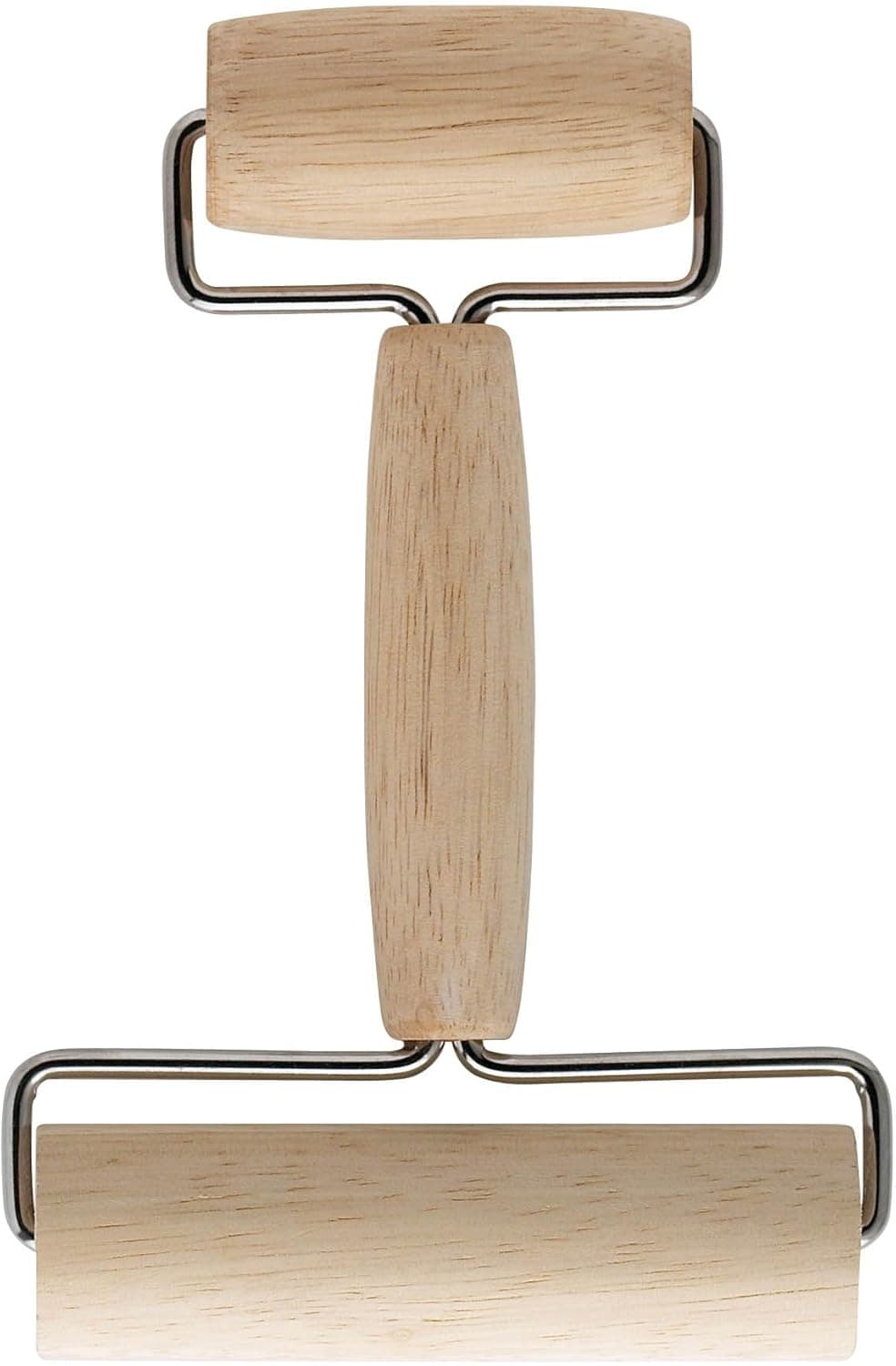 Mrs. Anderson’s Baking Double Dough Roller, Wood, 7-Inches x 4.5-Inches