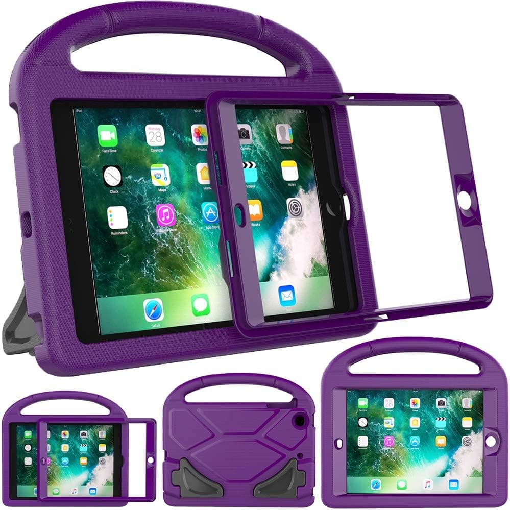 eTopxizu Kids Case for iPad Mini 1 2 3, Light Weight Shock Proof Handle Stand Cover Case with Built-in Screen Protector for iPad Mini 1, iPad Mini 2 and iPad Mini 3, Purple