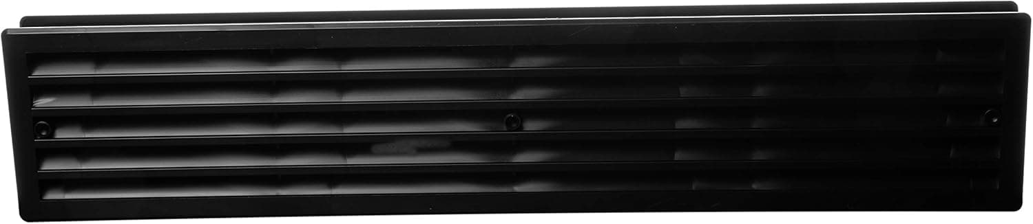 18'' x 4'' Inch Bathroom Door Air Vent Grille Two Sided Black Ventilation Cover No Screws Included (17.7" x 3.60" Inch)