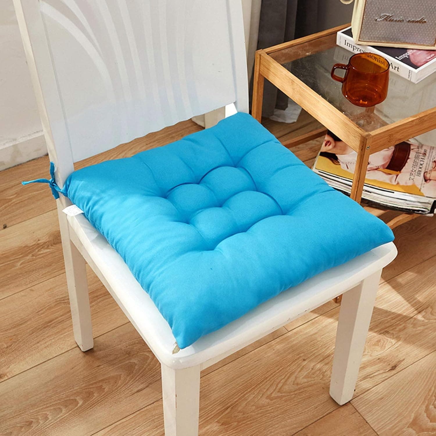 1PC Soft Chair Cushion Square Cotton Upholstery Soft Padded Cushion Pad Office Home Or Car(15.75inX15.75in)