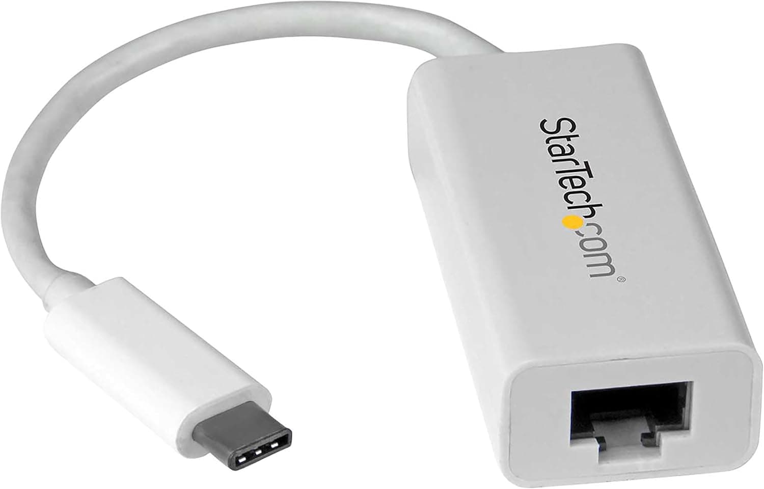 StarTech.com USB C to Gigabit Ethernet Adapter - White - USB 3.1 to RJ45 LAN Network Adapter - USB Type C to Ethernet (US1GC30W)