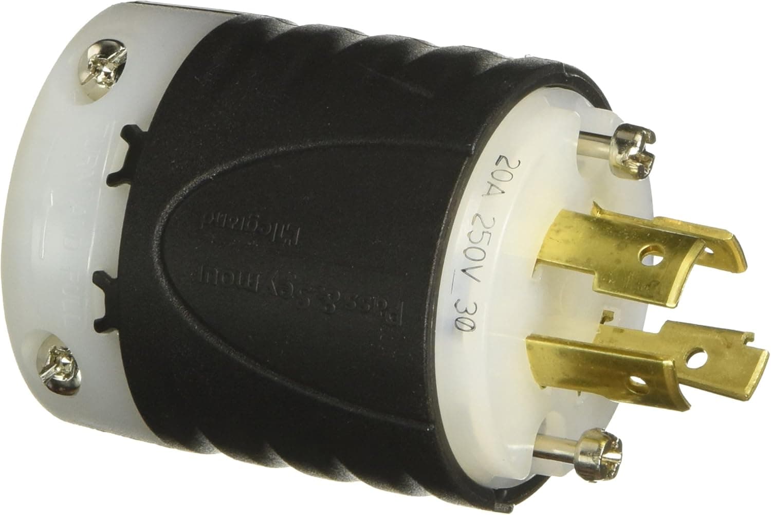 Legrand - Pass & Seymour L1520P Pass and Seymour L1520-P Turnlock Plug 20AMP 250V 3-Phase, Black