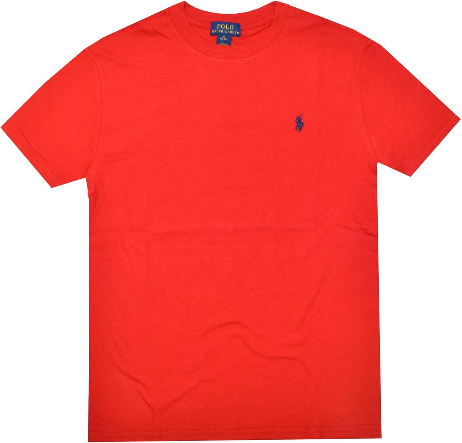 Polo Ralph Lauren Boys Crew Neck Pony Logo T-Shirt (Large, Red)