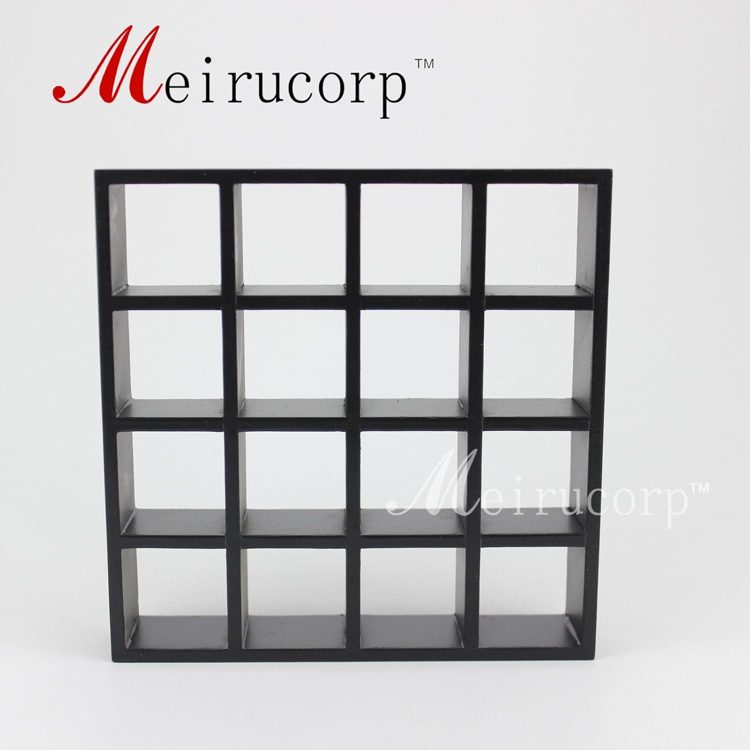 Meirucorp Fine 1/12 Scale Miniature Furniture Black Hand Carved Shelving Unit for Dollhouse
