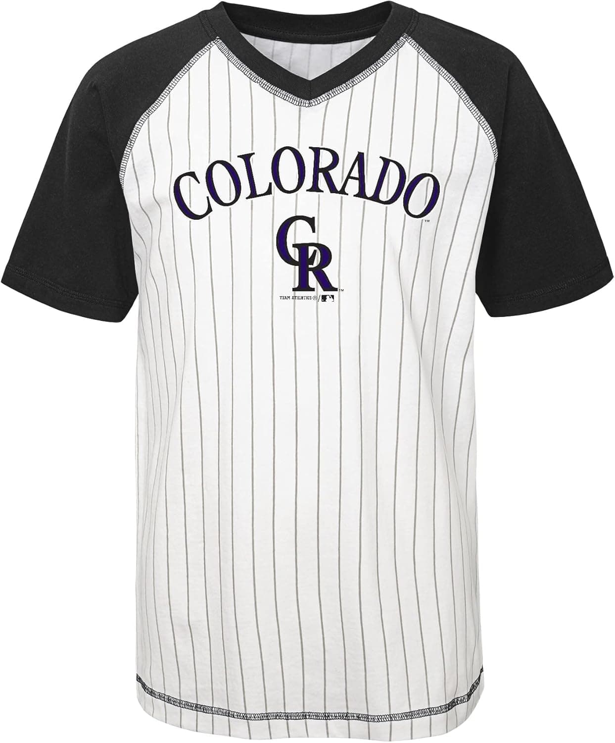 Outerstuff MLB Kids Youth (4-18) Pinstripe Team Color Baseball Tee