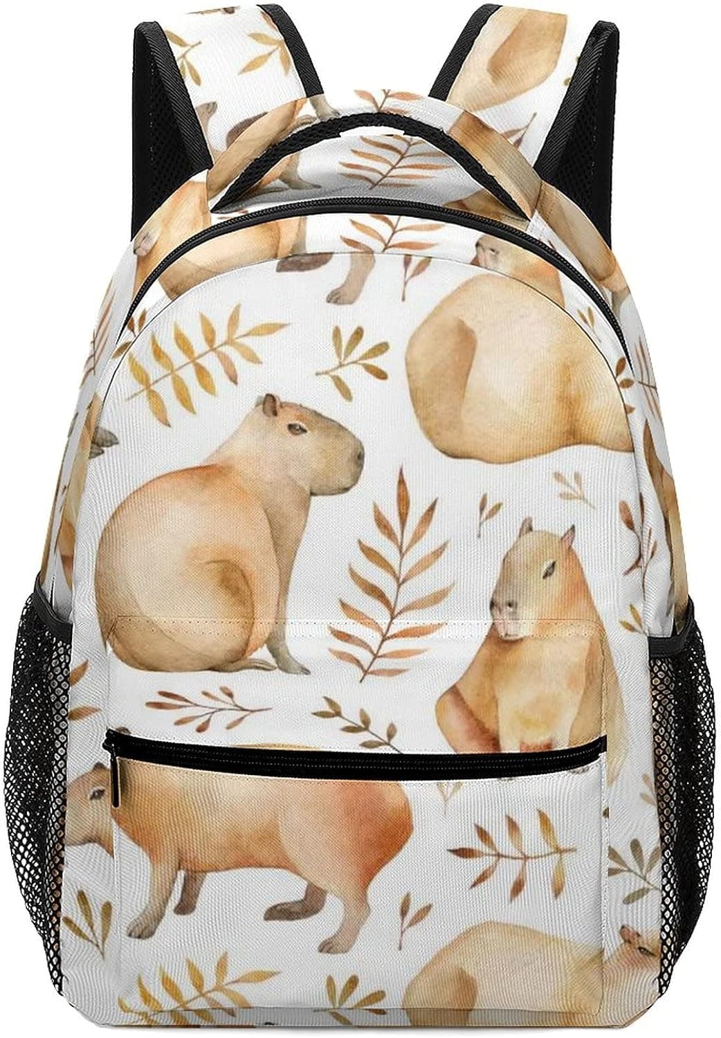 FunnyStar Adorable Capybara Travel Laptop Backpack Study Shoulder Bag With Reinforced Adjustable Straps For Outdoor Camping School