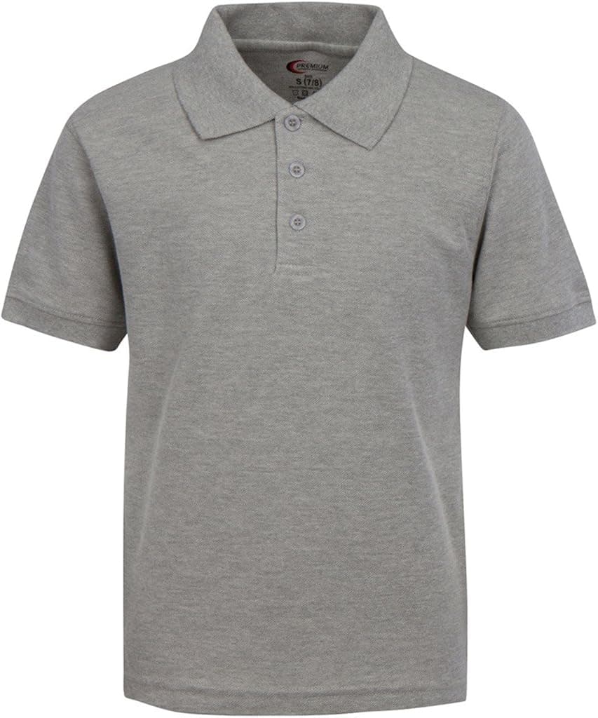 Premium Wear Boys Uniform Polo Shirt |Heather Gray L