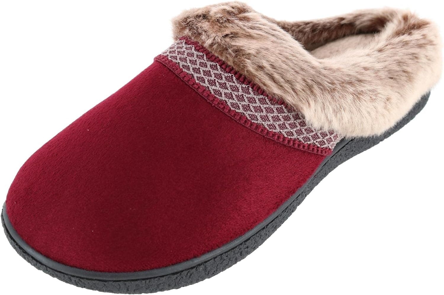 isotoner Women's Recycled Microsuede Mallory Hoodback Slipper, with Memory Foam and Indoor/Outdoor Sole