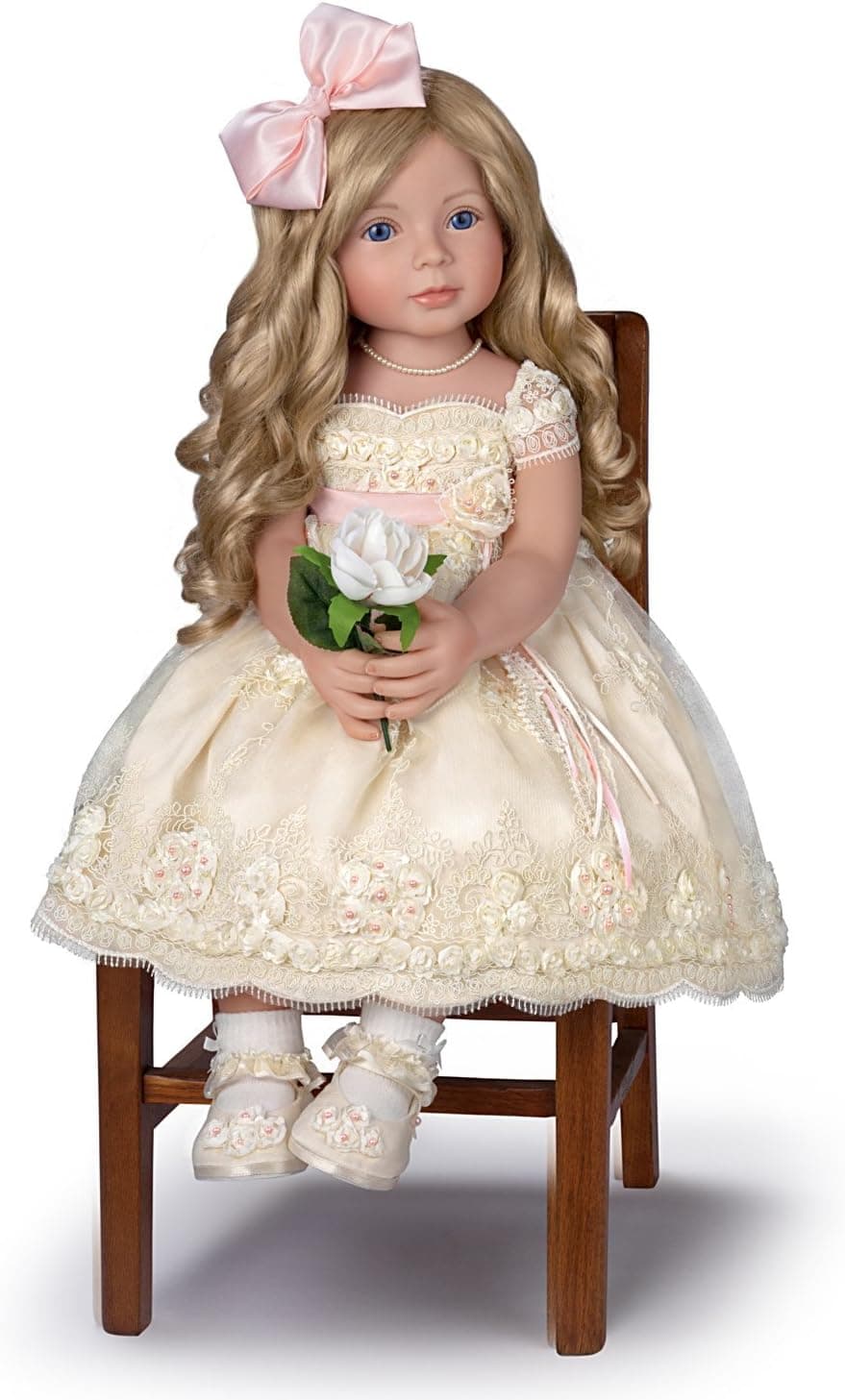 The Ashton-Drake Galleries So Truly Real Pearls, Lace, and Grace RealTouch Vinyl Child Doll