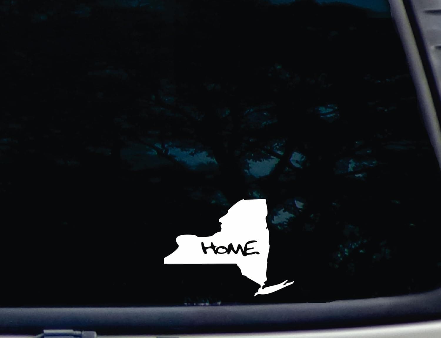 New York is Home - 5" x 3 3/4" die Cut Vinyl Decal for Windows, Cars, Trucks, Tool Boxes, laptops, MacBook - virtually Any Hard, Smooth Surface