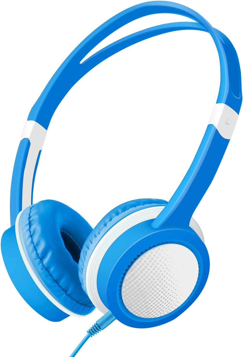 Kids Headphones - Comfortable and Adjustable Wired Over Ear Headset with Volume Limiting - Toddlers Headphones for Boys and Girls - Blue