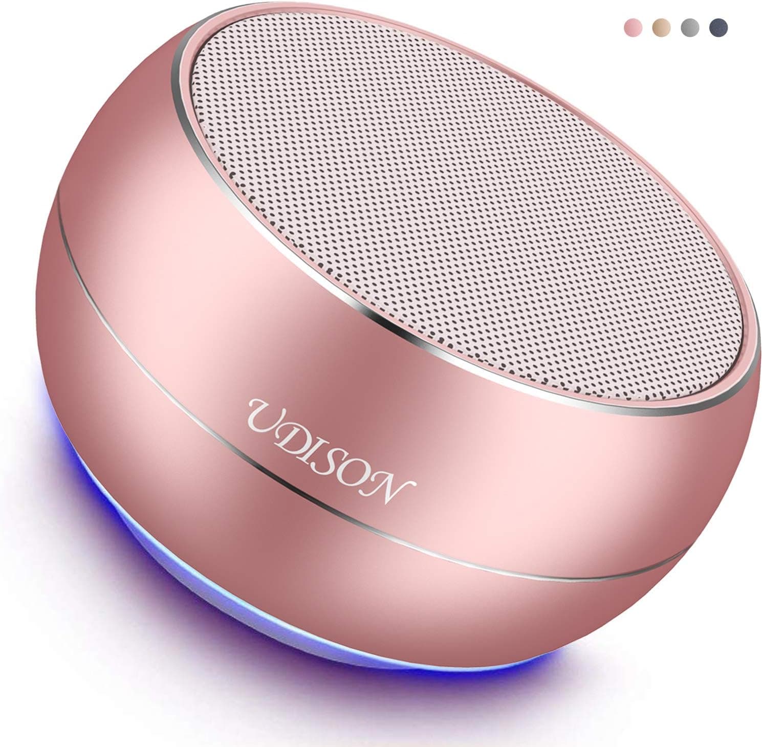 Wireless Portable Bluetooth Speakers, UDISON TWS Stereo Sound Speaker Strong Bass, Built in-Mic, AUX and TF Card Slot for Phone Tablet Computer-Pink