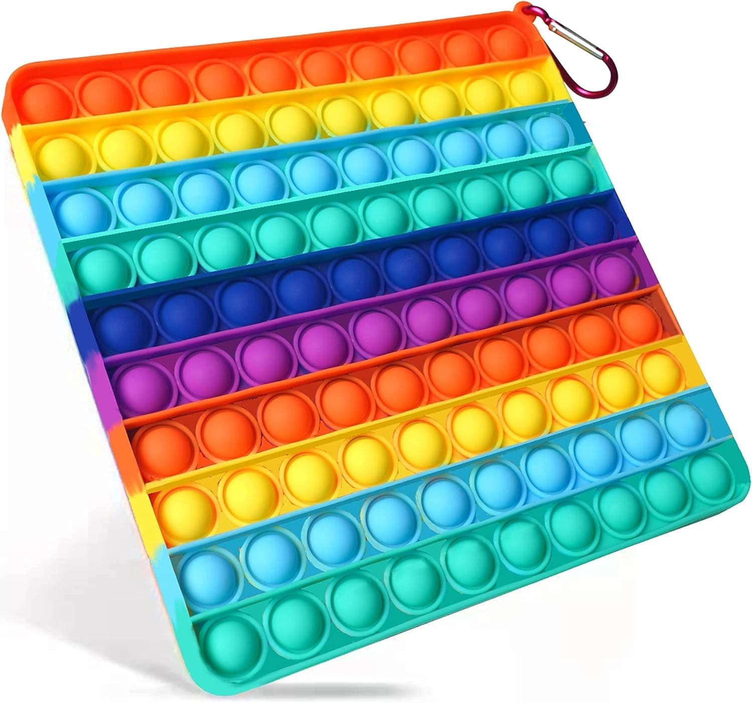Pskdyhe Big Pop It Fidget Toy, Poppers Fidget Toy 100 Pop Bubbles Silicone Pressure Relieving Toy,for Kids Autism and Adult Anxiety Easy to Grasp Pop Silicone Toy