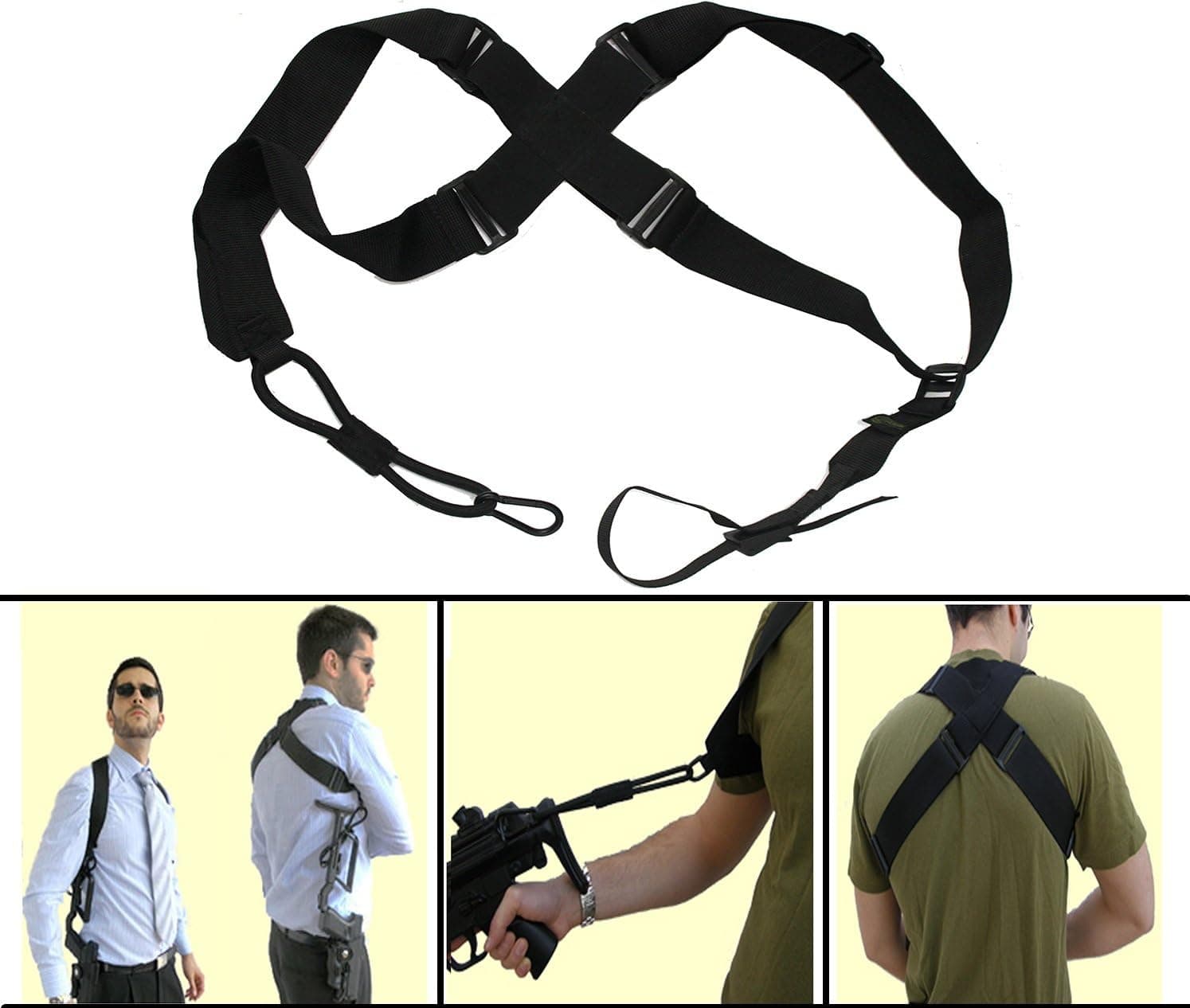 Ultimate Arms Gear IDF Israeli Defense Forces Mossberg 500/590/835/Maverick 88 12/20 Gauge Shotgun-Rifle-Gun-Paintball-Airsoft Shoulder Harness Carry Sling, Black