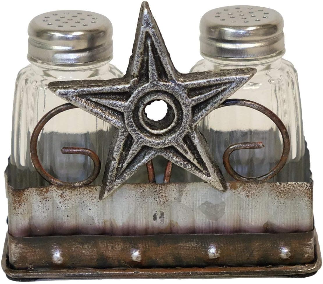 Rustic Lone Star Salt & Pepper Shaker Set