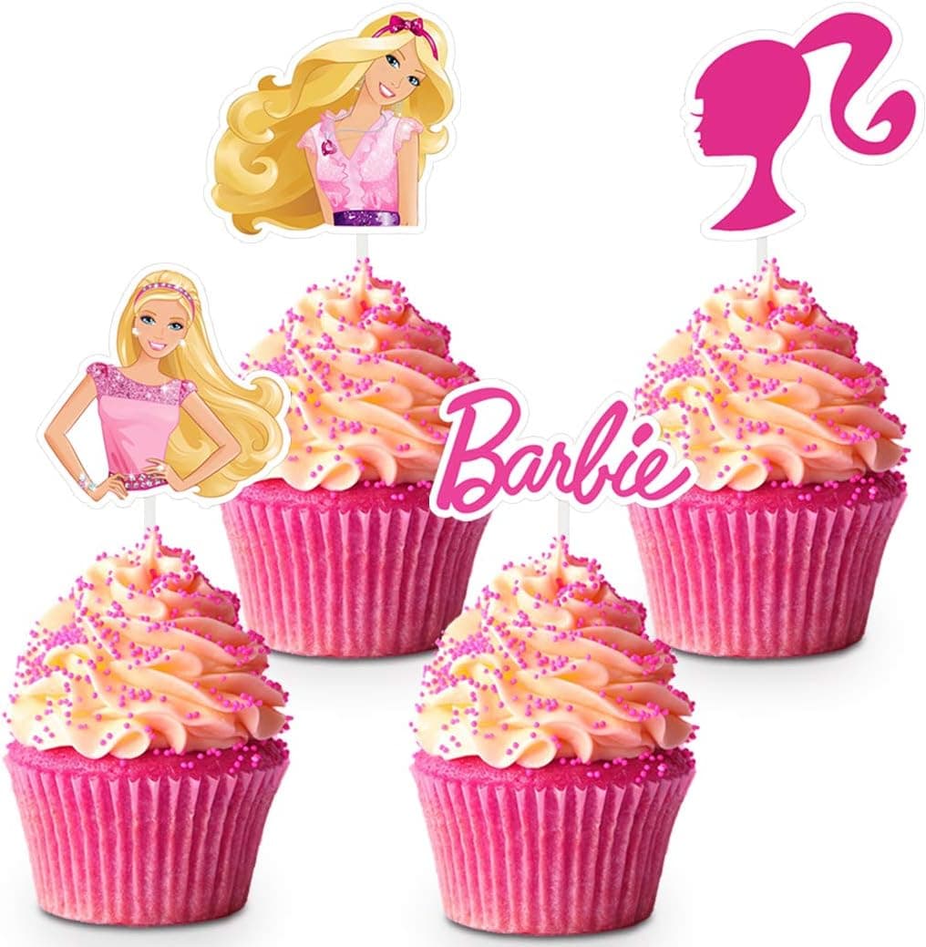 20 Toppers Cupcake Toppers, Happy Birthday Cake Toppers, Cake Decorations for Bday Theme Party