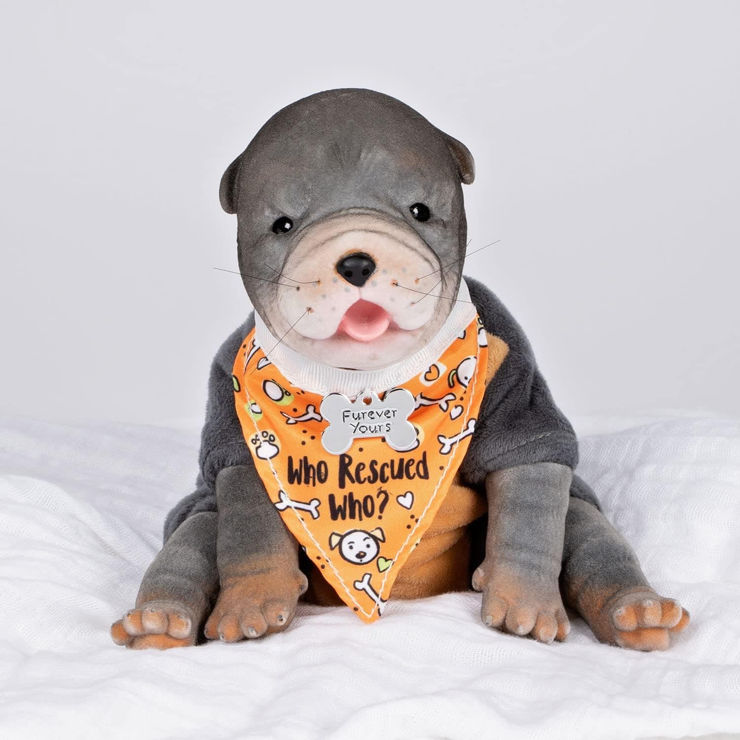Paradise Galleries Reborn Puppy - Furever Babies - German Shepherd Stuffed Animal. Flocked Vinyl & Weighted Cloth Body, Comes with Magic Bottle