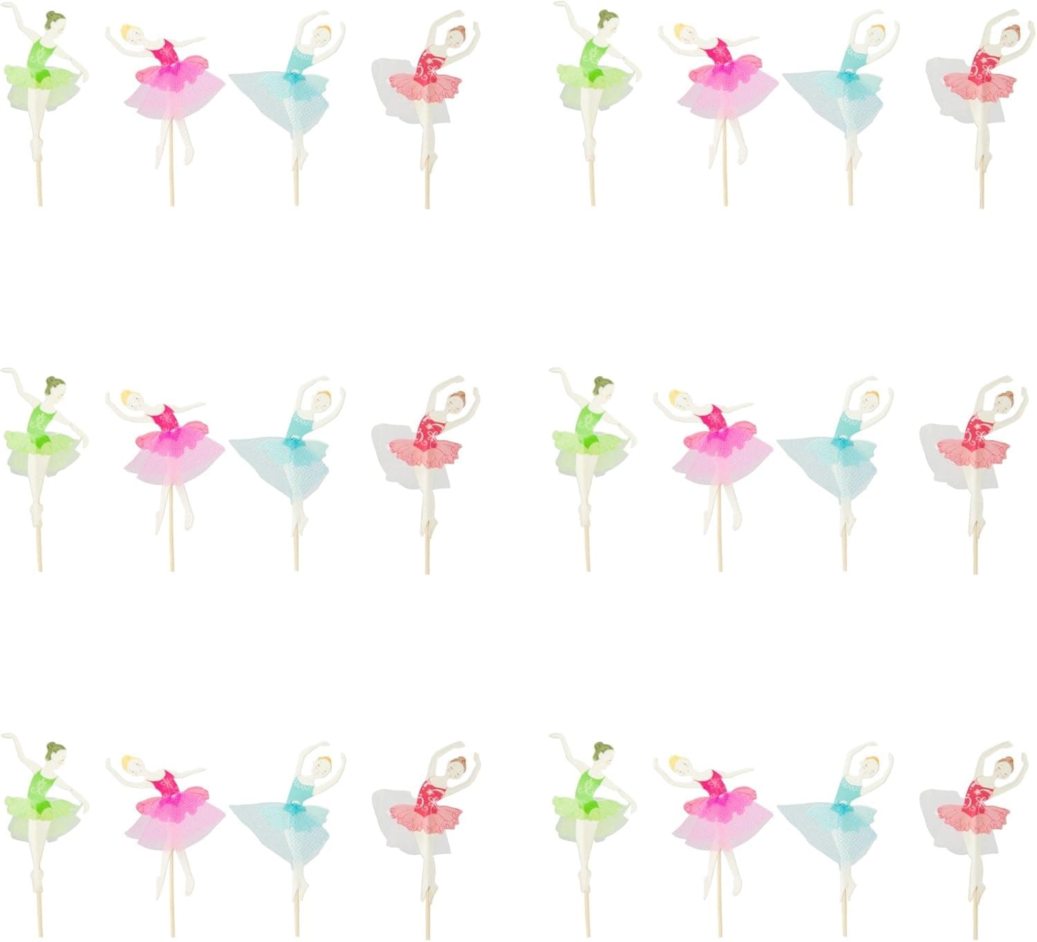 Ballerina Birthday Banner with 24 Cupcake Toppers to match the garland