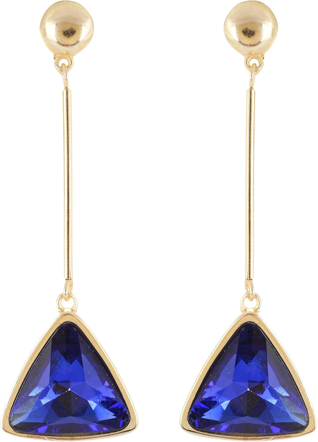 Crunchy Fashion Indian Jewelry Blue Alloy Dangle and Drop Earrings for Women