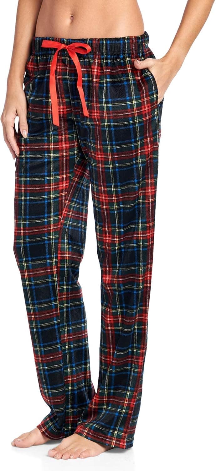 Ashford & Brooks Women's Plush Mink Fleece Pajama Sleep Pants