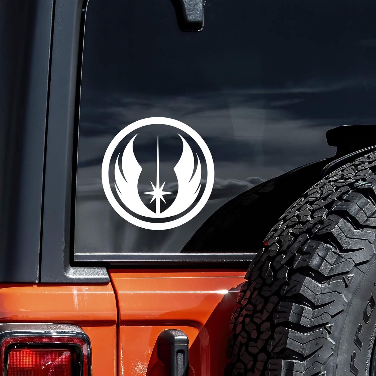 Jedi Order Symbol Decal Vinyl Sticker Auto Car Truck Wall Laptop | White | 5.5" x 5.5"