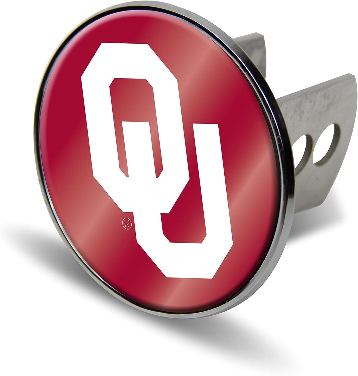 Rico NCAA Oklahoma Sooners Laser Cut Metal Hitch Cover, Large, Silver