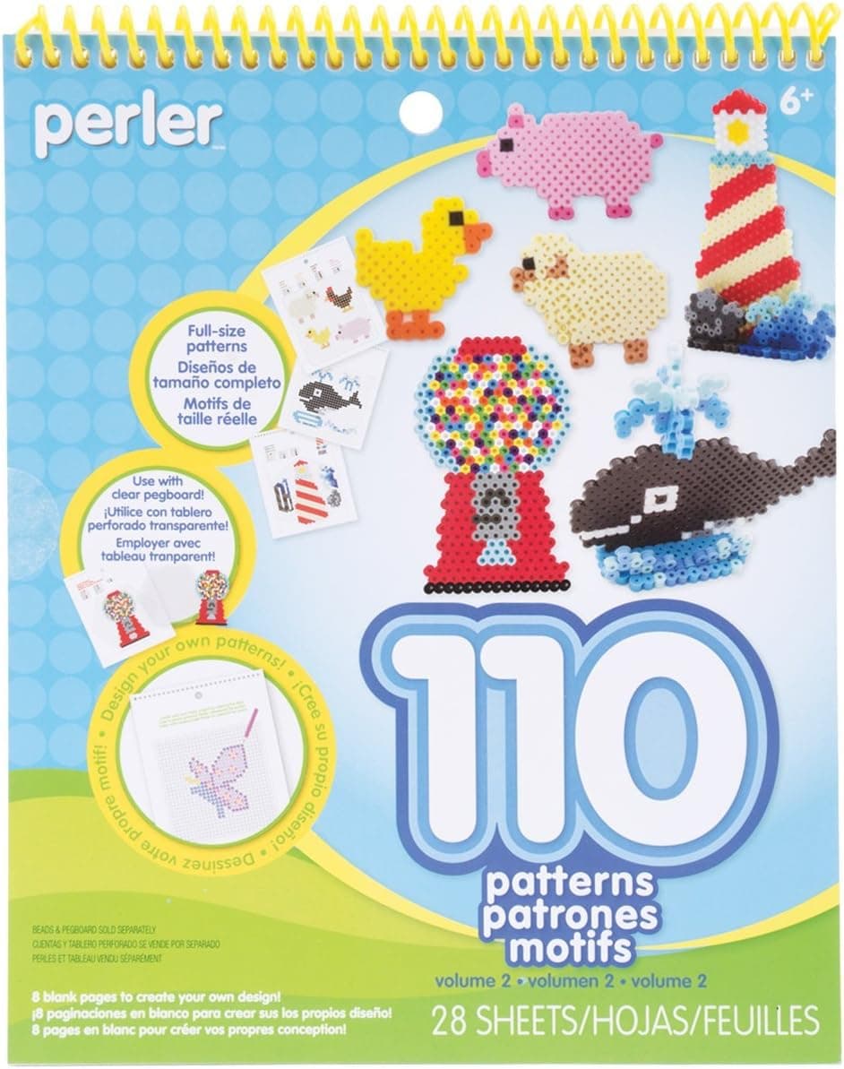 Perler Beads Patterns and Craft Idea Book, 28 pgs